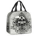 Poker Four Suits Portable Lunch Box Étanche Card Game Players Cooler Thermal Food Insulated Lunch Bag School Children Student