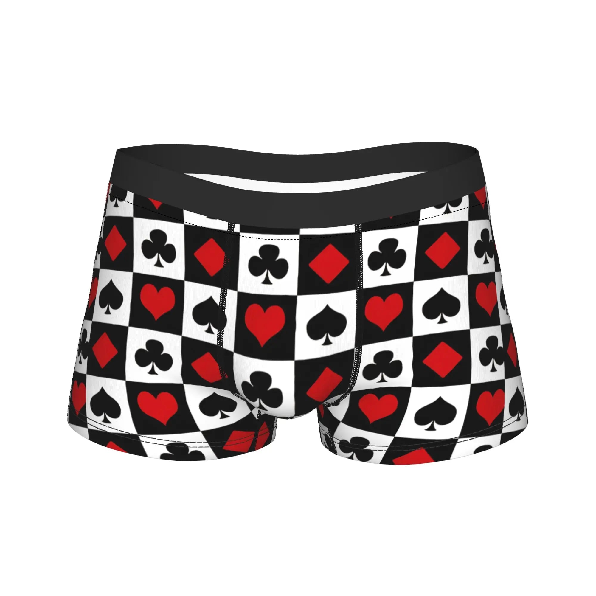 Champion Gambling Poker Card Game Underwear  Males Boxer Brief Novelty Boxer Shorts High Quality Pattern Plus Size Panties