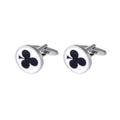 Classic Poker Spade Heart Diamond Club Design Mens Cufflinks Playing Card Chip Pattern Sleeve Button