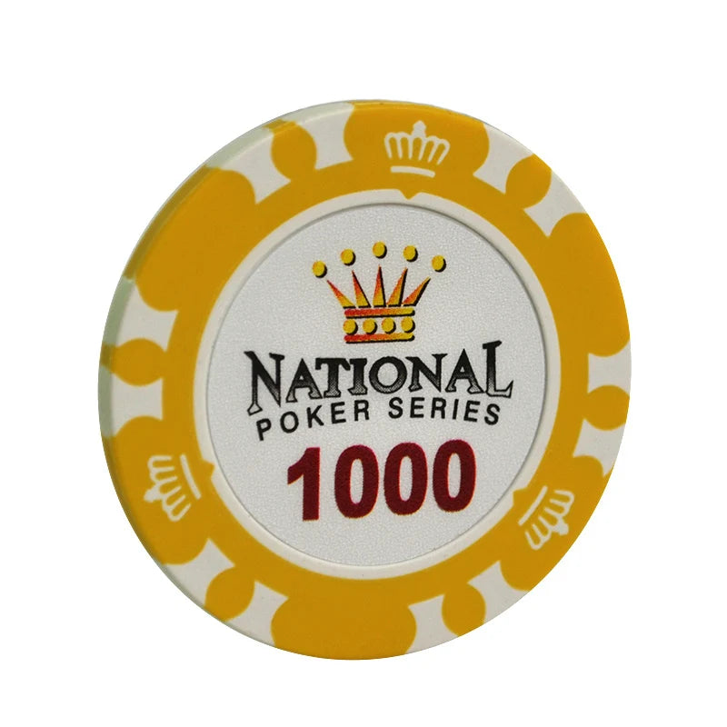 Jetons de Poker Professionnels en Argile - Lot de 10 pièces