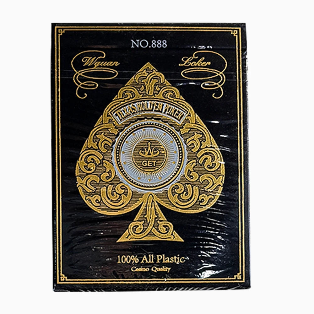 Cartes PVC Imperméables Or & Argent Premium - Jeu de Cartes Poker Grand Format