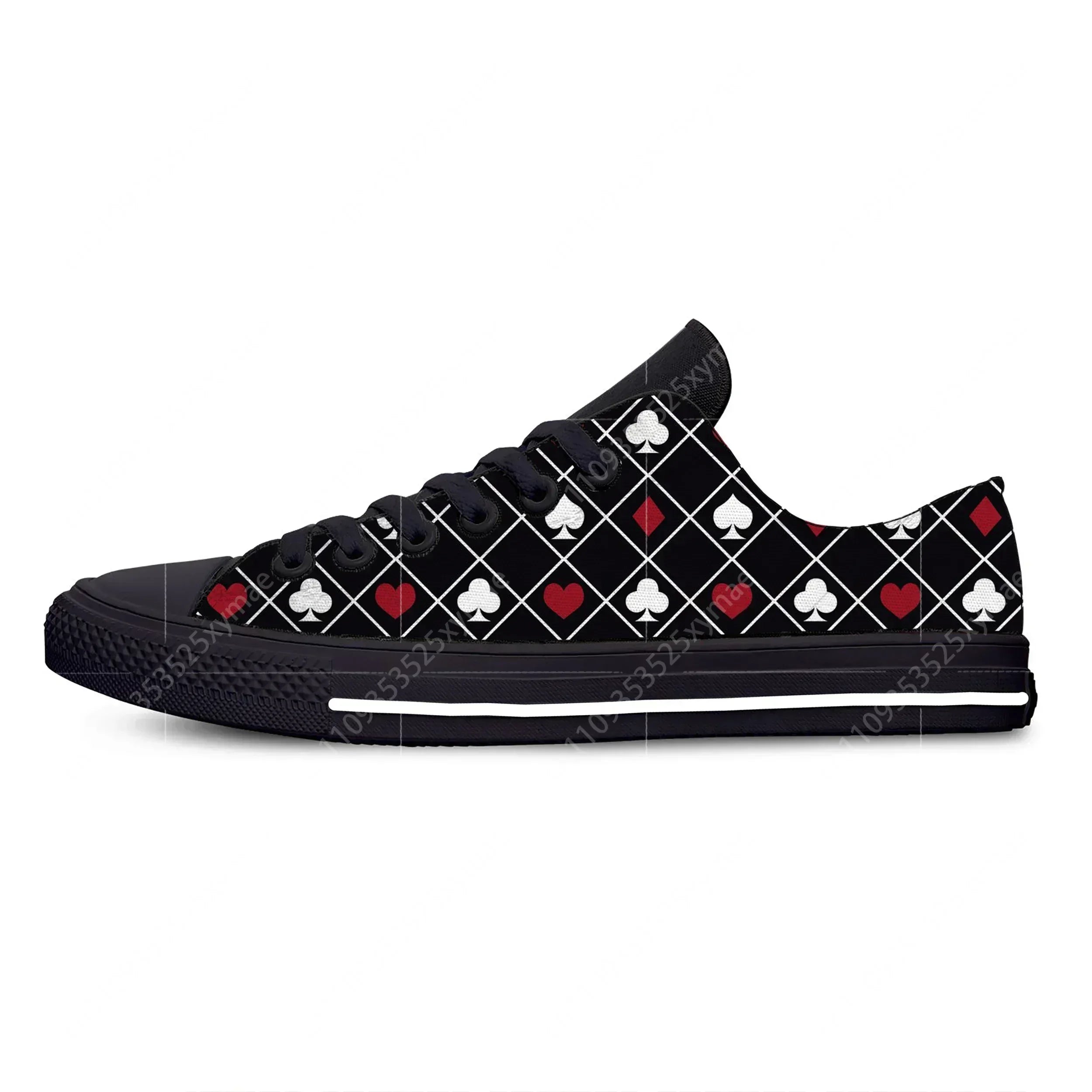 Cool Novelty Poker Card Sneakers baskets
