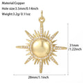 Sun Star Charms for Jewelry Making Gold Color Poker Pendant  Diy Bracelet Necklace Earrings Key Chain  Accessories Resin Charms