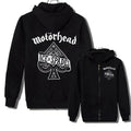 Motorhead Ace of Spades Graphic Zip Men Hoodies Vintage Rock Band Hooded Long Sleeve Daily Casual Sports Tops Men's Clothes