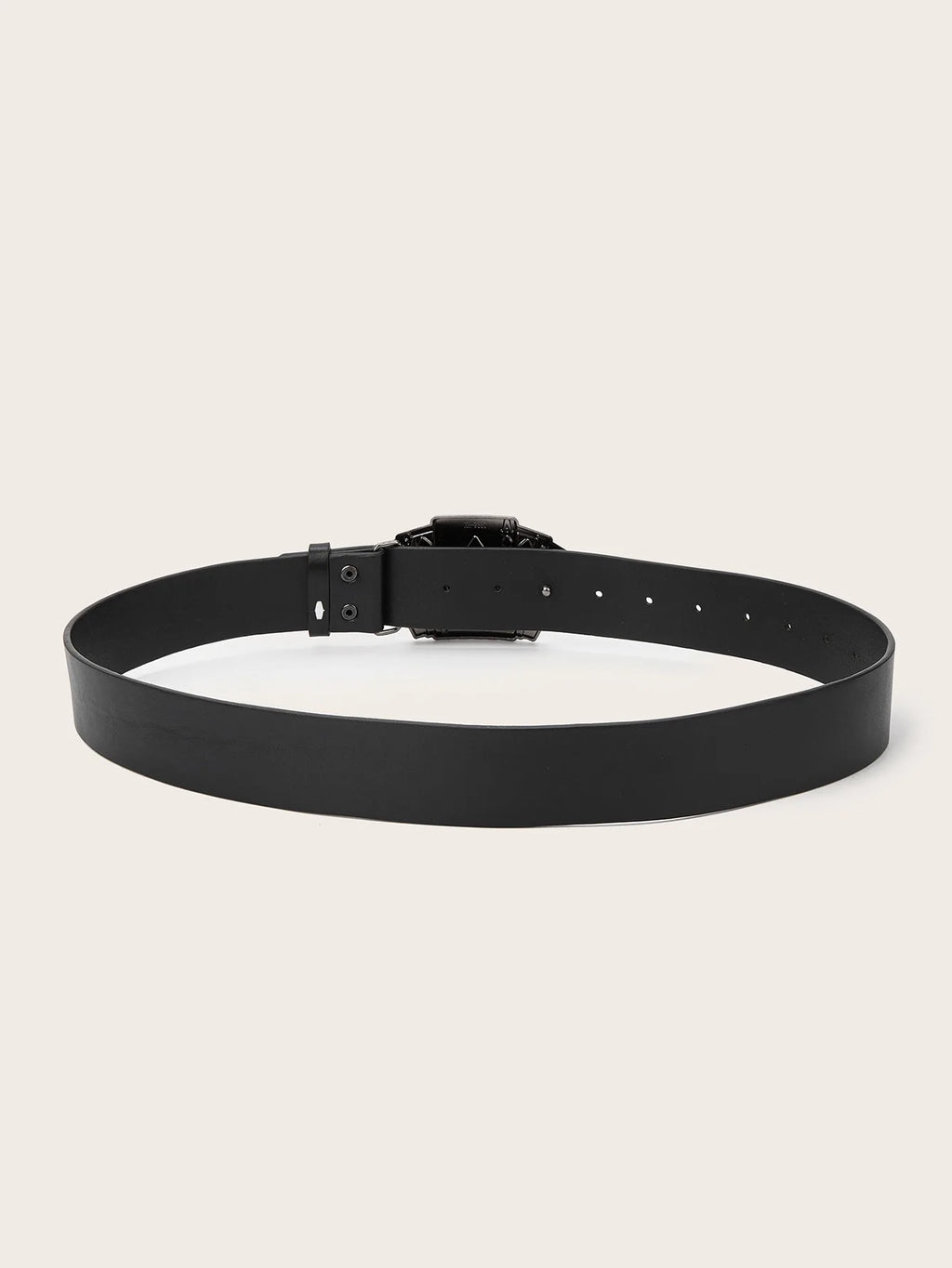 Vintage-style Femme's Faux Leather Ceinture Poker-themed Metal Boucle Ceinture pour Both Homme et Femme Punk-style Jeans Ceinture