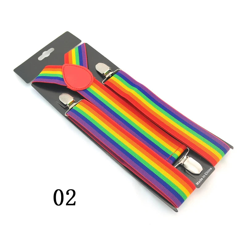 Suspenders pour Homme Clip-On Braces Elastic Suspender pour Trousers Pants Holder 3.5cm Ceinture Cartes à Jouer Poker Cards Braces Gallus