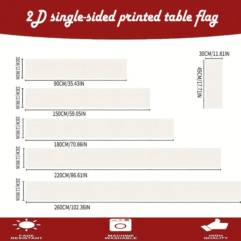 1pc Casino Nuit Carte à Jouer Suits Table Chemin de Table - Lin 2D Impressioned Decor pour Dining Table, Kitchen, Poker Fête & Jeu Nuit Gi