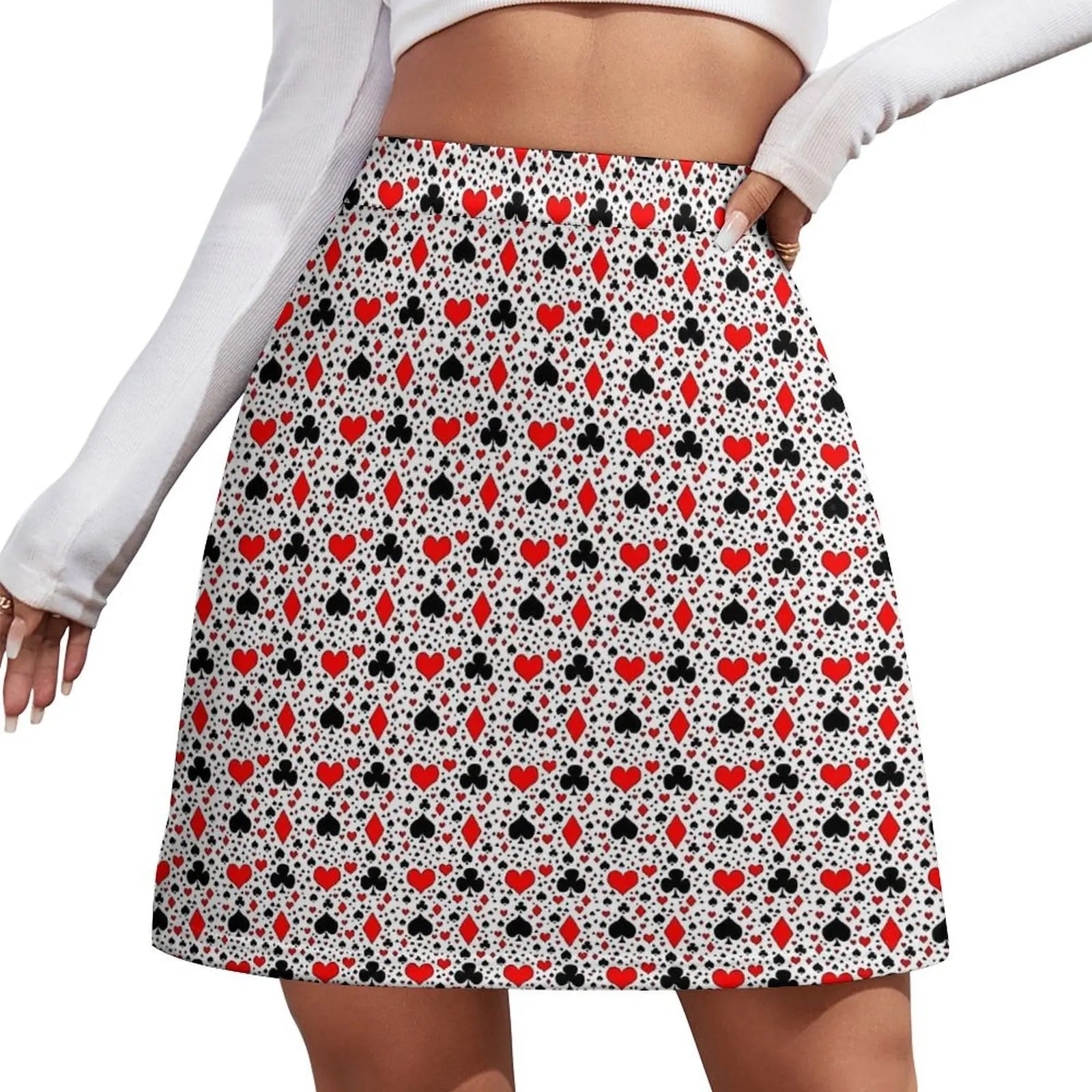 Playing Cards Casino The Gambler Skirt Summer  Y2K Casual A-line Skirts Cute Mini Skirt Ladies Graphic Oversized Skort Clothes