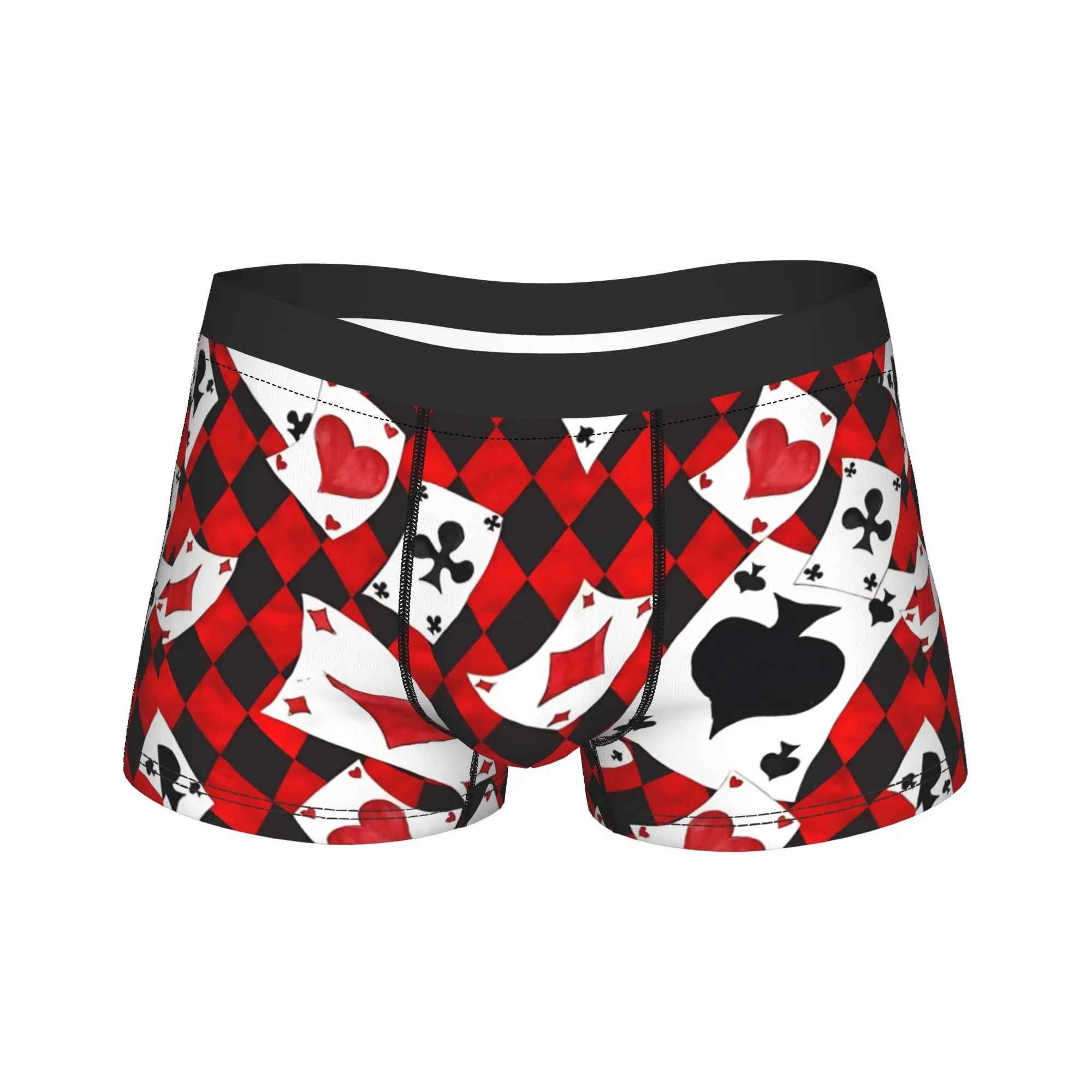 Champion Gambling Poker Card Game Underwear  Males Boxer Brief Novelty Boxer Shorts High Quality Pattern Plus Size Panties