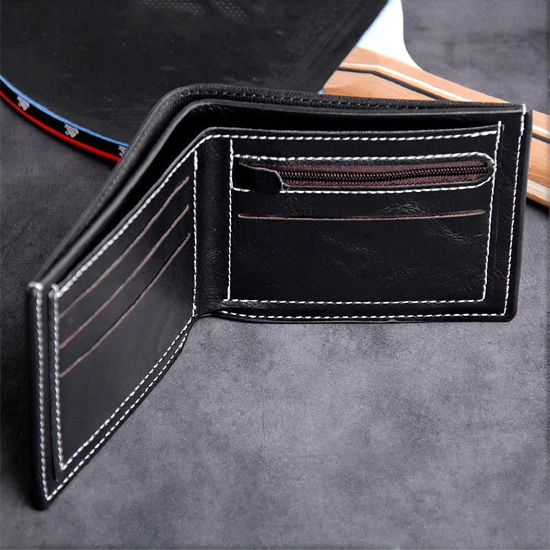 Queen of Pique Premium PU Leather Portefeuille pour Homme Slim Lightweight Durable Business Style Elegant Design
