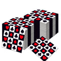 20pcs  Poker Game Card Square Guest Napkins Disposable Paper Dinner Napkin Bathroom Hand Towels Wedding Birthday Party Decor