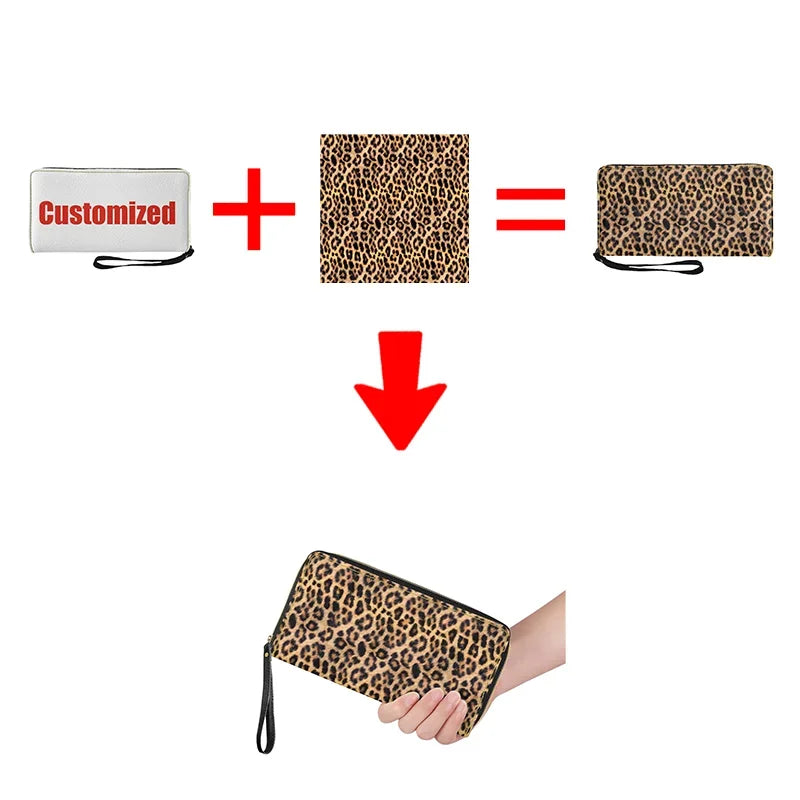 Carte à Jouer Poker 3D Impressioned Pattern Custom Portefeuille Sac à Main Hommes Femmes  Zipper Long Portefeuilles Double Impression Portable Portefeuille Cadeau Sac