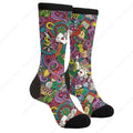 Bingo Casino Style Playing Cards Dice Casual Funny Funky Novelty Socks For Men Women