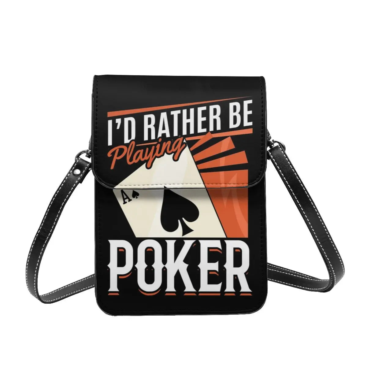 Poker Shoulder Sac KING OF HEARTS Work Leather Mobile Phone Sac Female Cadeau Vintage Sacs