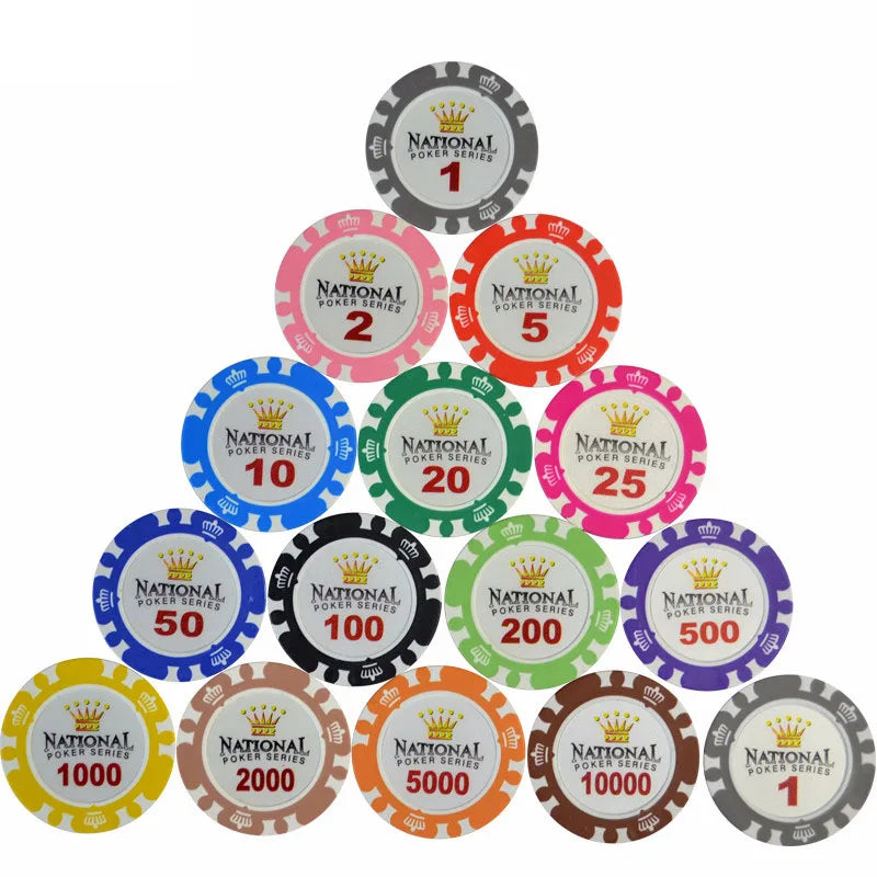 Jetons de Poker Professionnels en Argile - Lot de 10 pièces