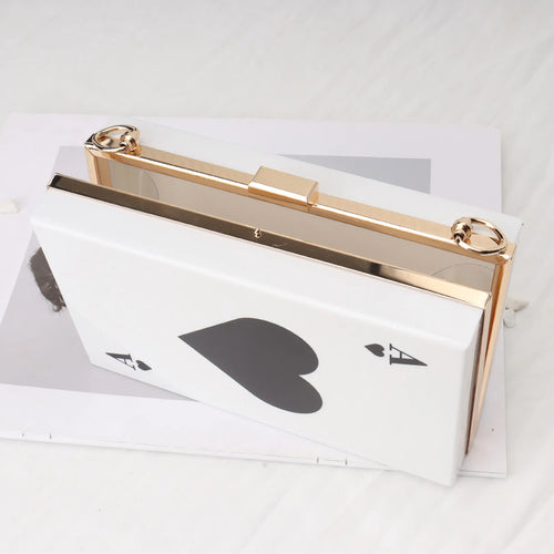 2025 Spring New Acryilc Clutch Purse Bag Spade A Purse Bag White Evening Clutches Chain Messenger Bags Women Shoulder Bags