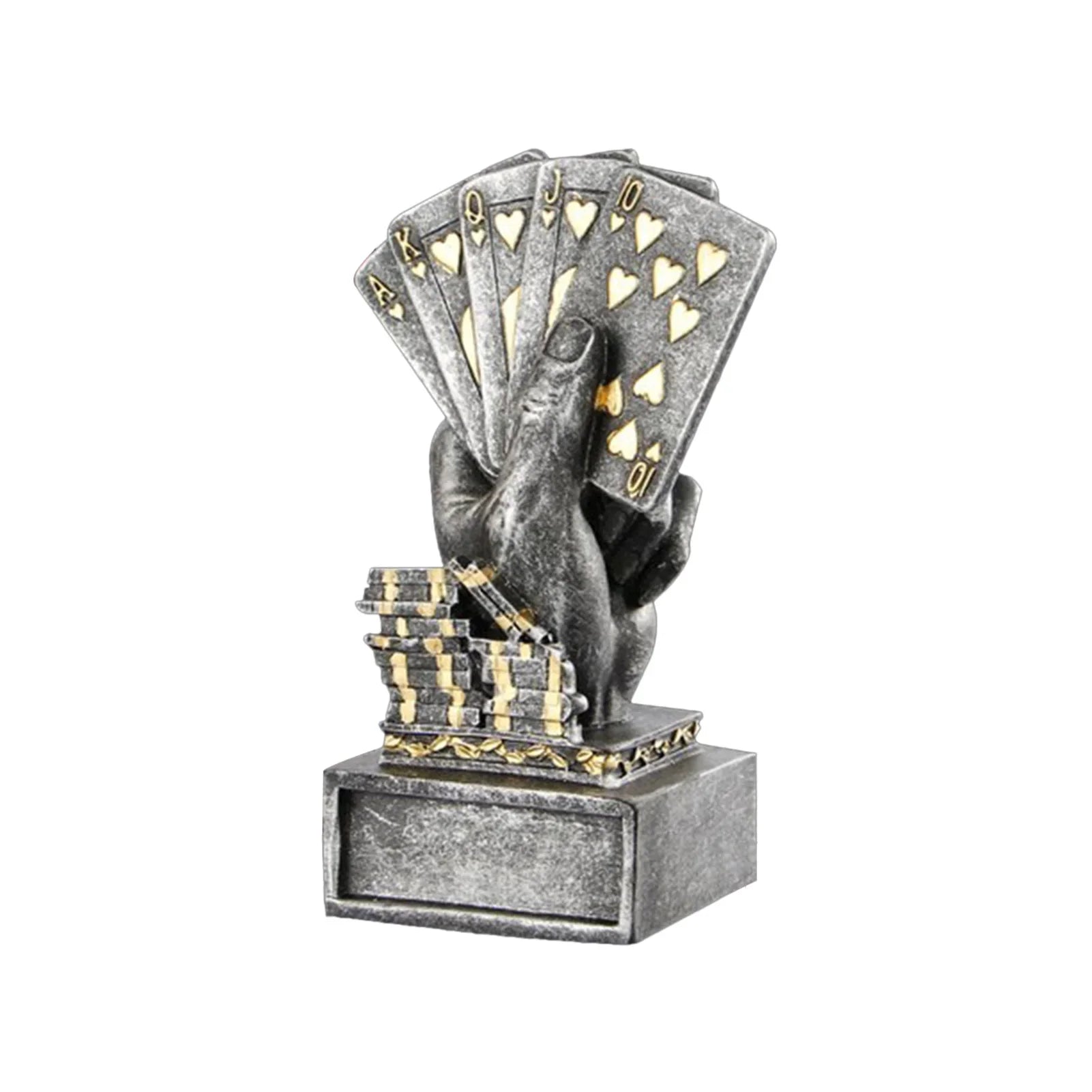 Texas Poker Card Tournament Medal Winner Finger Trophy Casino Cup Poker Game Souvenirs Award Prize Home Decoration Gift