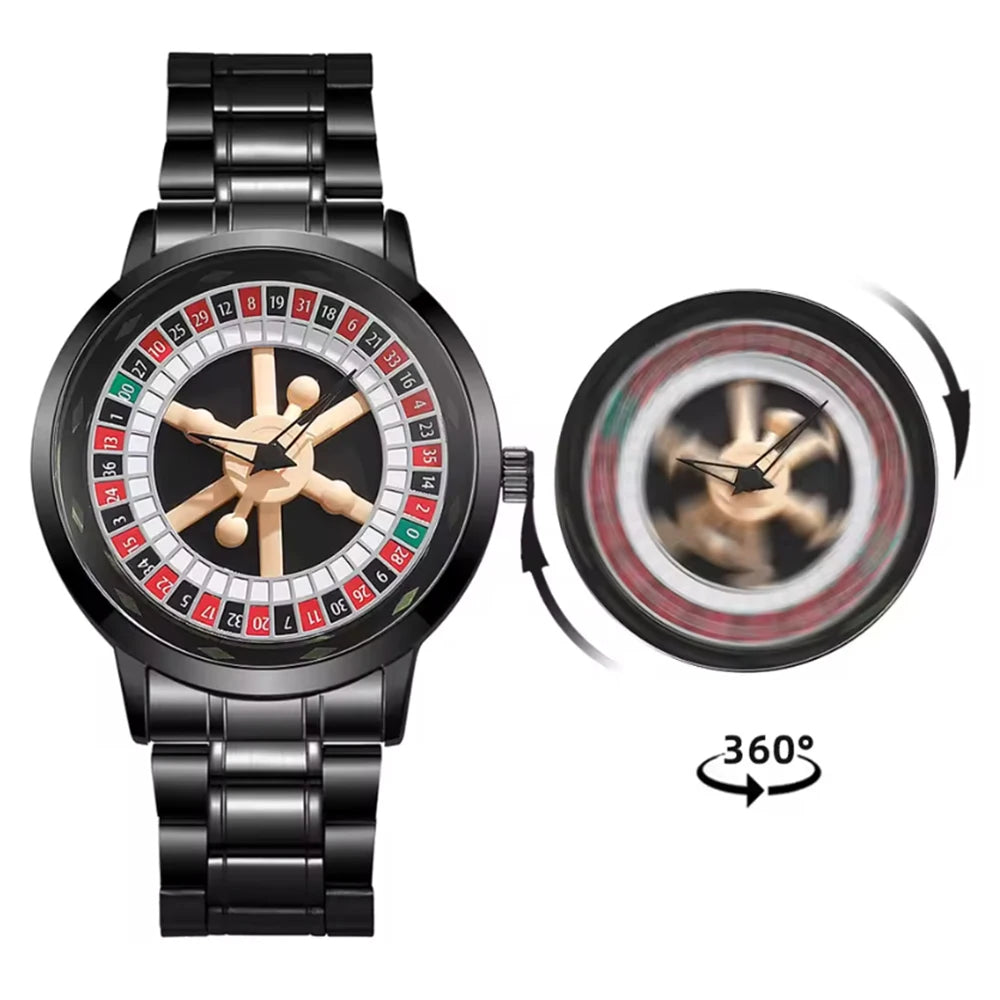 Top Luxury Men's Watch Stainless Steel Alloy Watch Men's Gambling Watch Quartz Watch