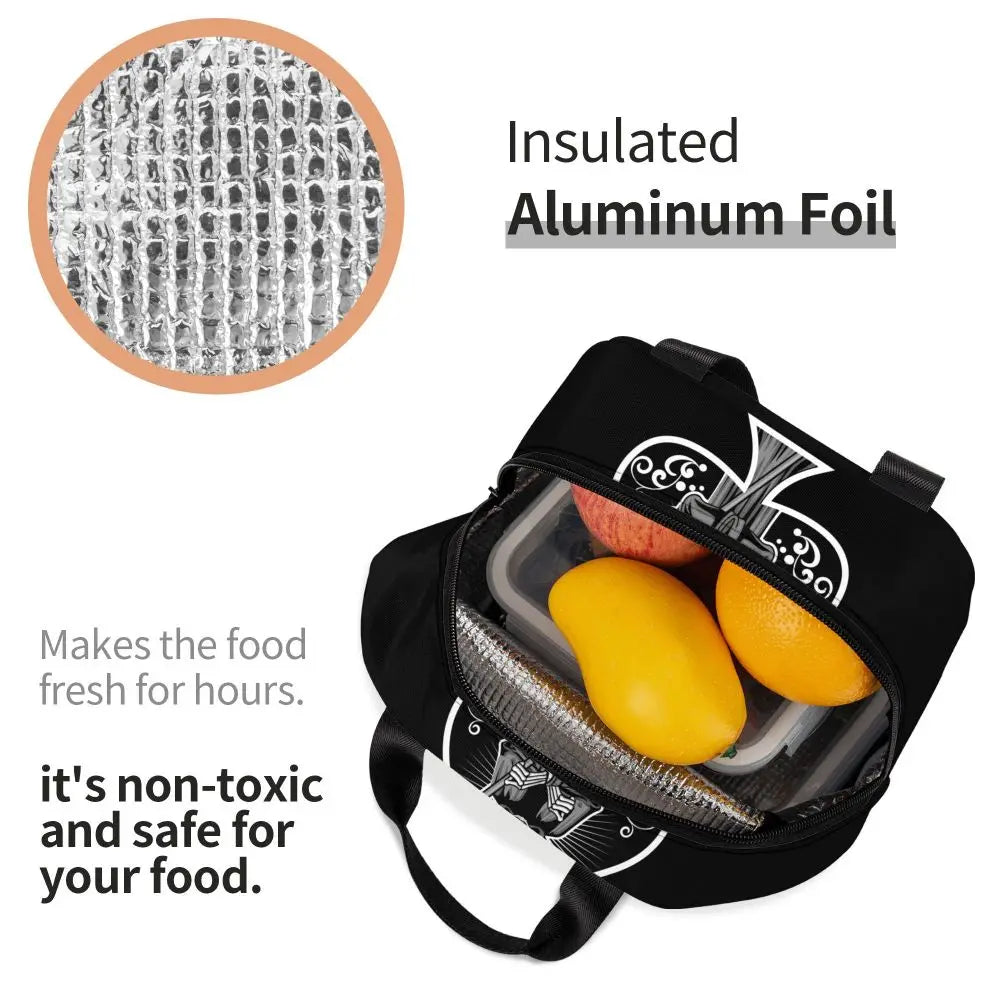 Poker Four Suits Portable Lunch Box Étanche Card Game Players Cooler Thermal Food Insulated Lunch Bag School Children Student