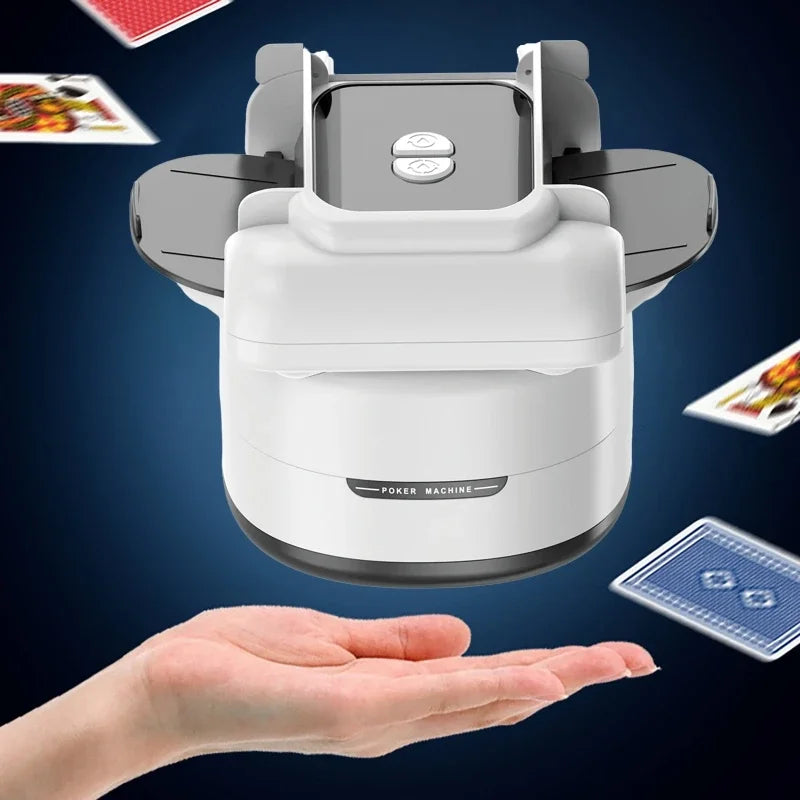 Type-C Port Automatic Card Shuffler 4 Deck Electric Casino Card Shuffler Rechargeable Cordless Poker Machine Card Dealer Machine