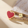 Sipuris Red Heart Pin Brooch For Women Men Stainless Steel Trendy Creative Poker Cards Suit Decoration Badge Jewelry Gifts
