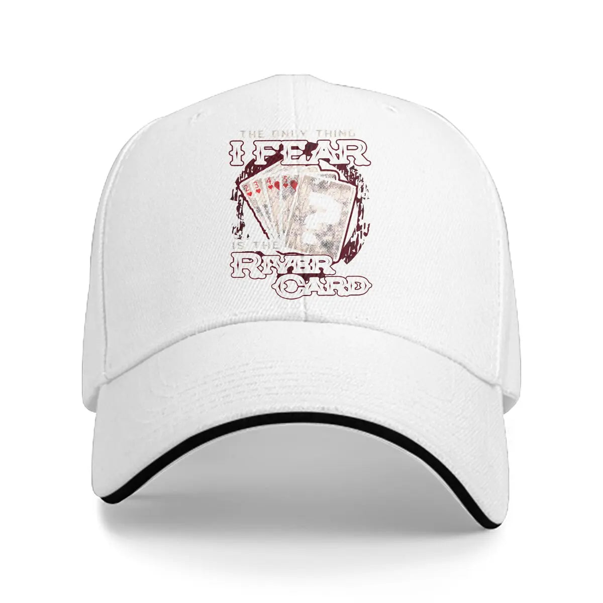 Poker The Only Thing I Fear Is The River Card Baseball Cap Men Hats Women Visor Protection Snapback Poker Caps