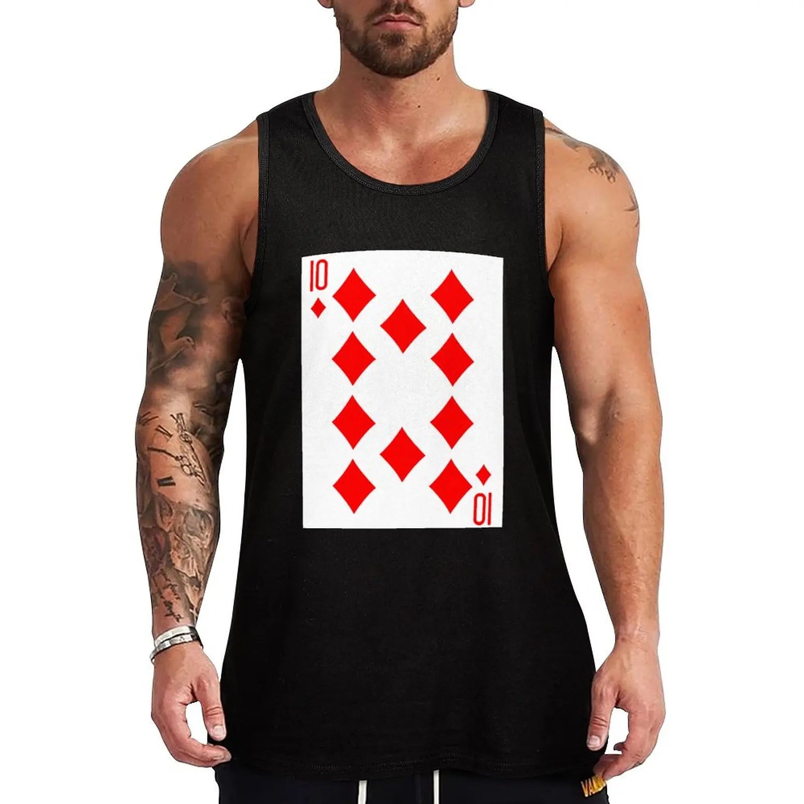 DIAMONDS - TEN Tank Top Casual Sleeveless Tank Top Loose Fit Daily Wear