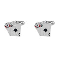 Funny AAAA Shaped Cufflinks Poker Ace Gemelos Mens Party Jewelry
