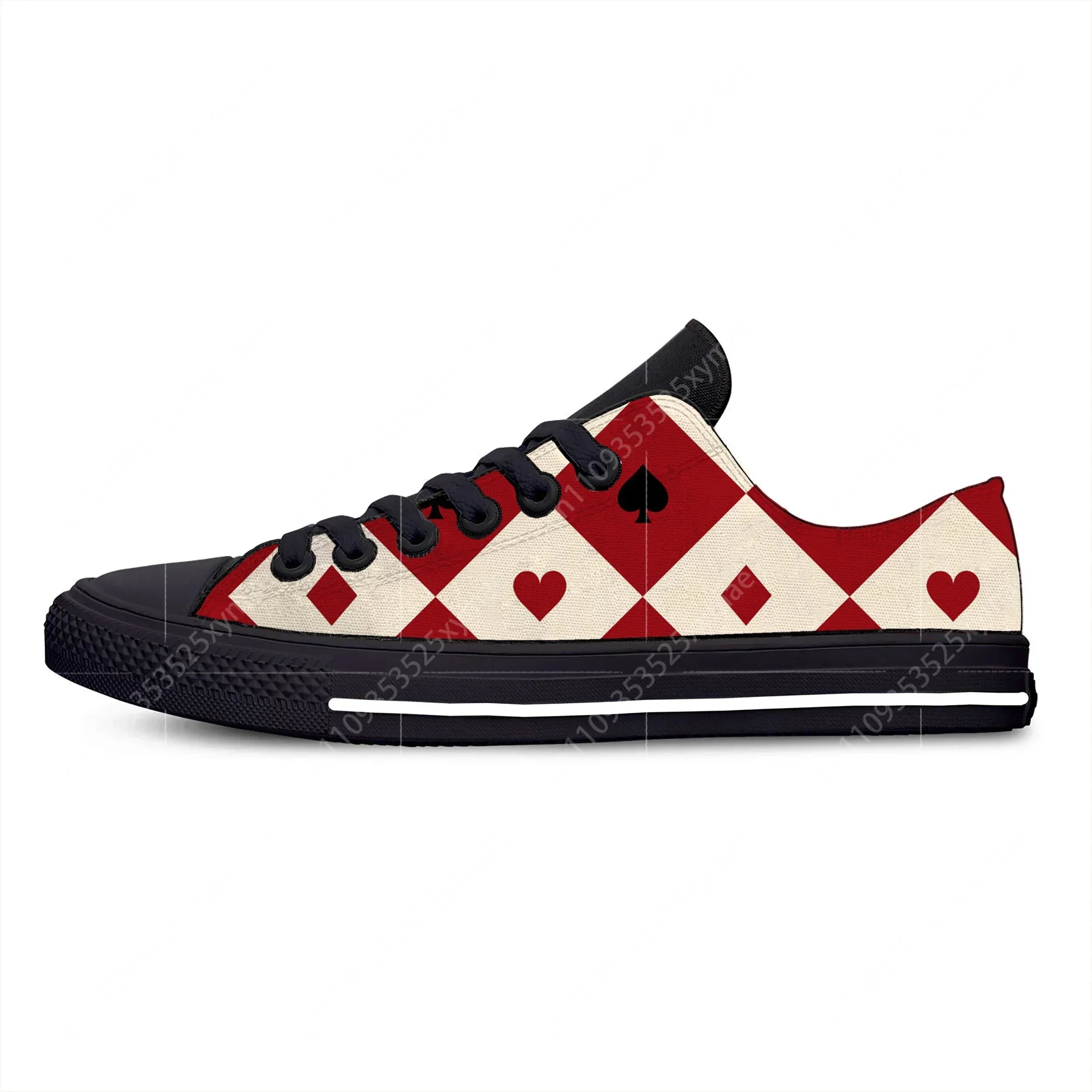 Cool Novelty Poker Card Sneakers baskets