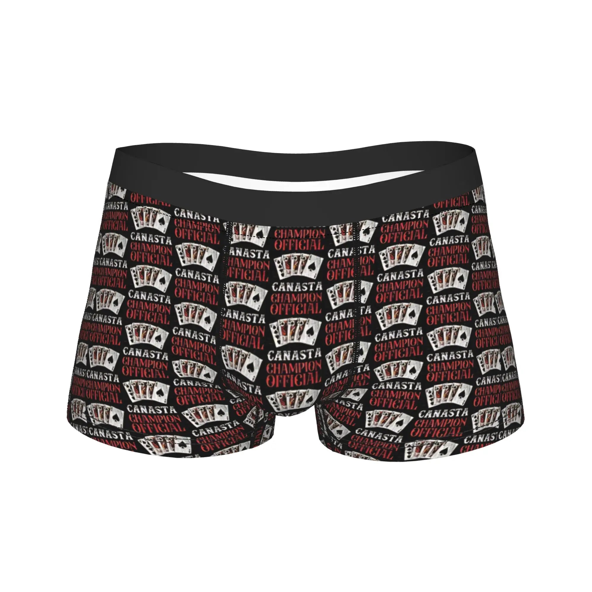 Champion Gambling Poker Card Game Underwear  Males Boxer Brief Novelty Boxer Shorts High Quality Pattern Plus Size Panties