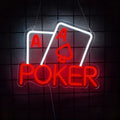 Playing Cards Neon Sign for Wall Decor,Poker Teens LED Neon USB Light Sign for Bedroom Casino Bar Play Room Birthday Party Decor
