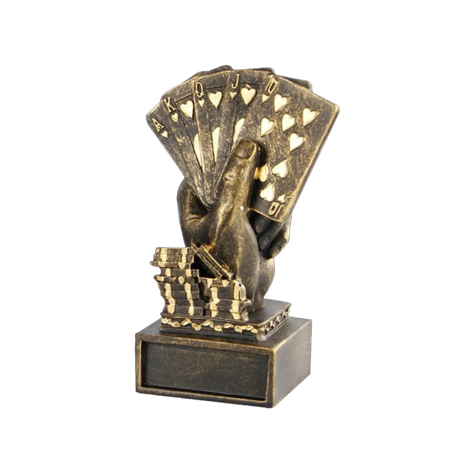 Texas Poker Card Tournament Medal Winner Finger Trophy Casino Cup Poker Game Souvenirs Award Prize Home Decoration Gift