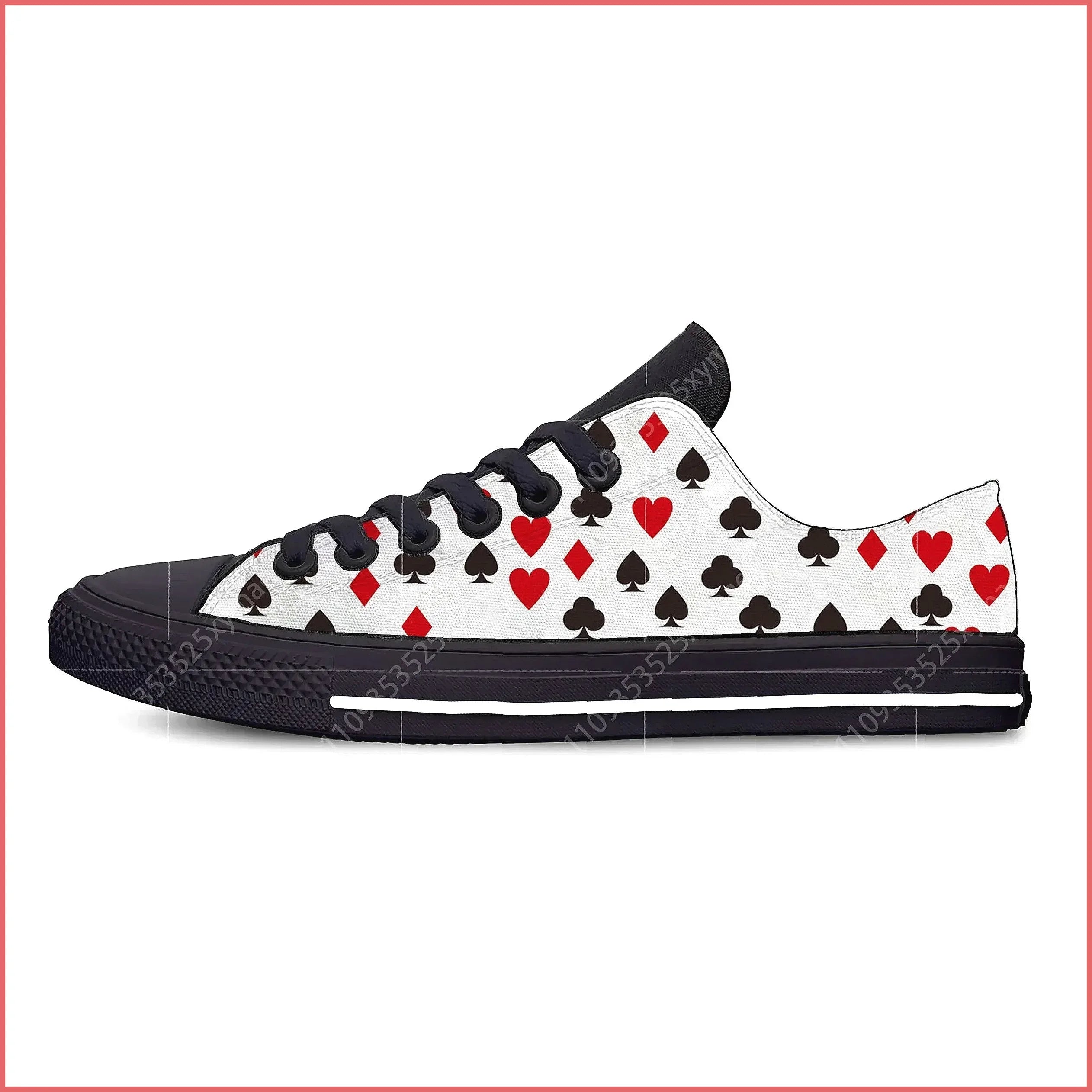 Cool Novelty Poker Card Sneakers baskets