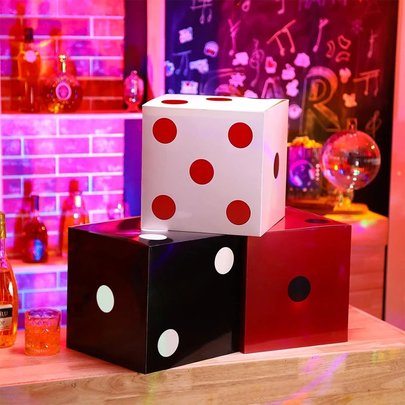 Las Vegas Casino Birthday Party Decorations Black Et Red Poker Theme Square Boxes pour Las Vegas Game Night Party Supplies