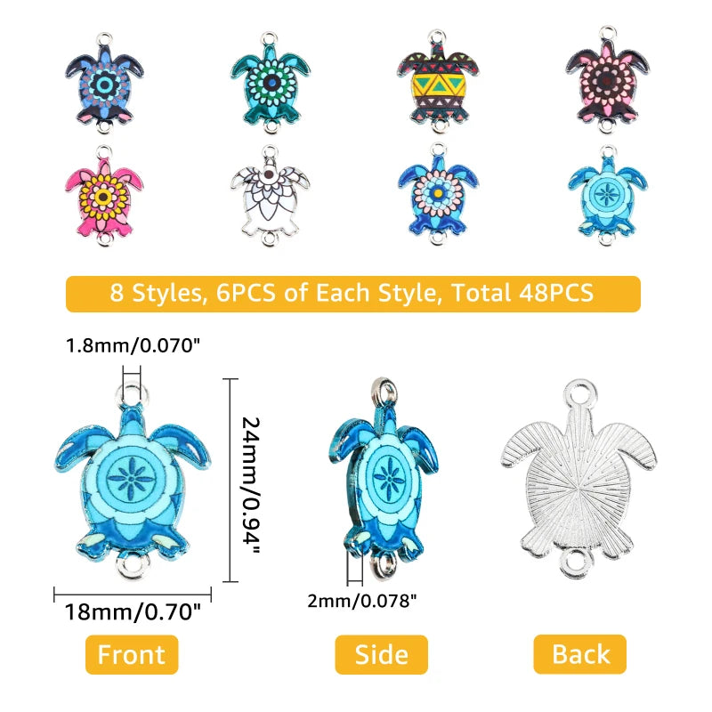 40pcs Playing Card Sign Links Alloy Enamel Connector Charms Poker Connector pour DIY Necklace Bracelet Earring Jewelry Making