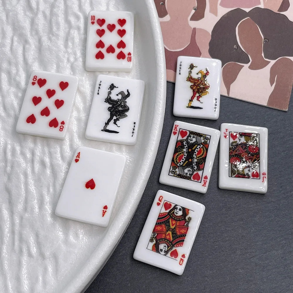 10pcs Refrigerator Magnet Creative Simulated Poker fridge magnets Home Decoration Games Gifts Good Fortune