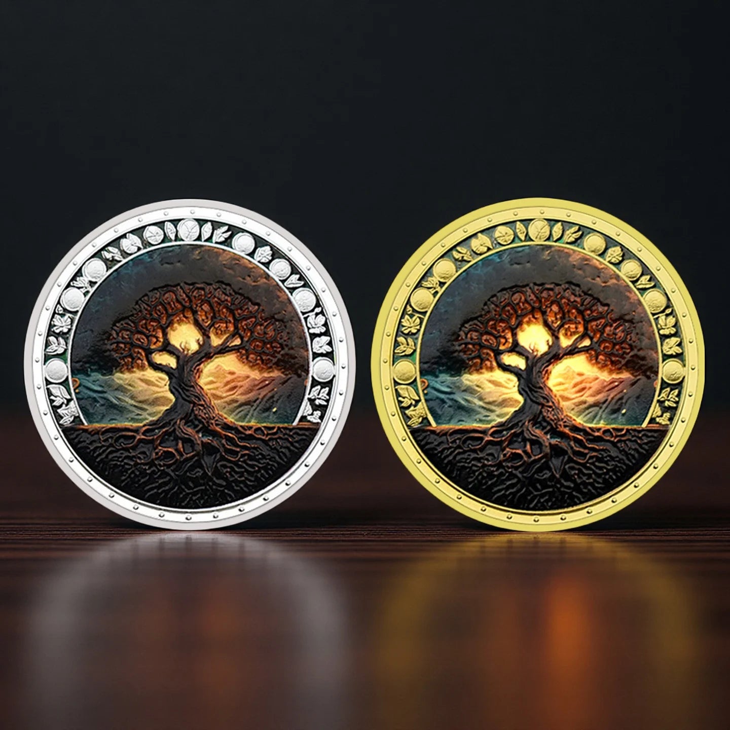 2 Style Round Dealer But Metal Poker Chips Game Lucky Coins Dealer Buttons Poker Golden/Silvery Lucky Coin with Storage Box ﻿
