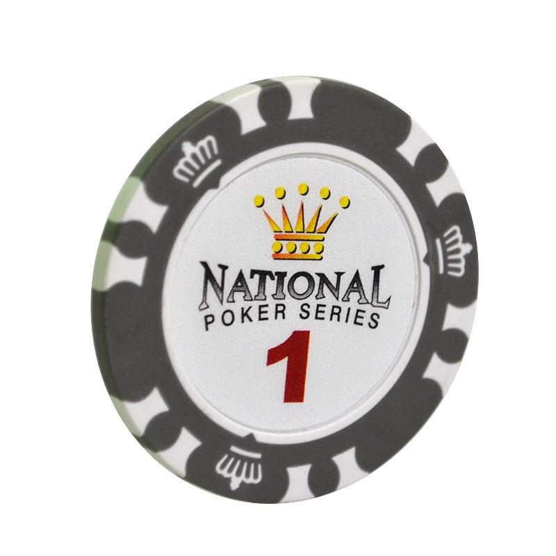 Jetons de Poker Professionnels en Argile - Lot de 10 pièces