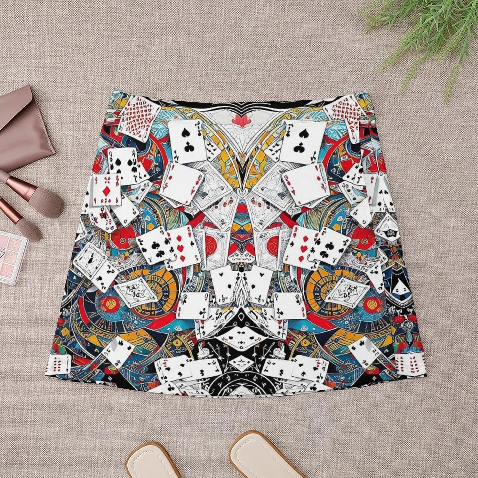 Playing Cards Casino The Gambler Skirt Summer  Y2K Casual A-line Skirts Cute Mini Skirt Ladies Graphic Oversized Skort Clothes