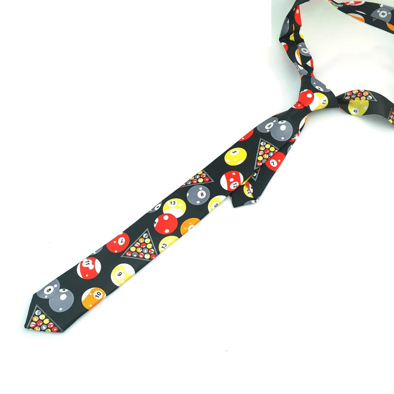 Mode 8 Style Poker Casino Theme Cravates Pour Homme Femme 5cm Narrow Skinny Cravates Formal Casual Accessory Pour Mariage Fête Daily