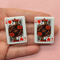 10pcs acrylic simulation poker pendant, DIY jewelry making earrings, keychain accessories