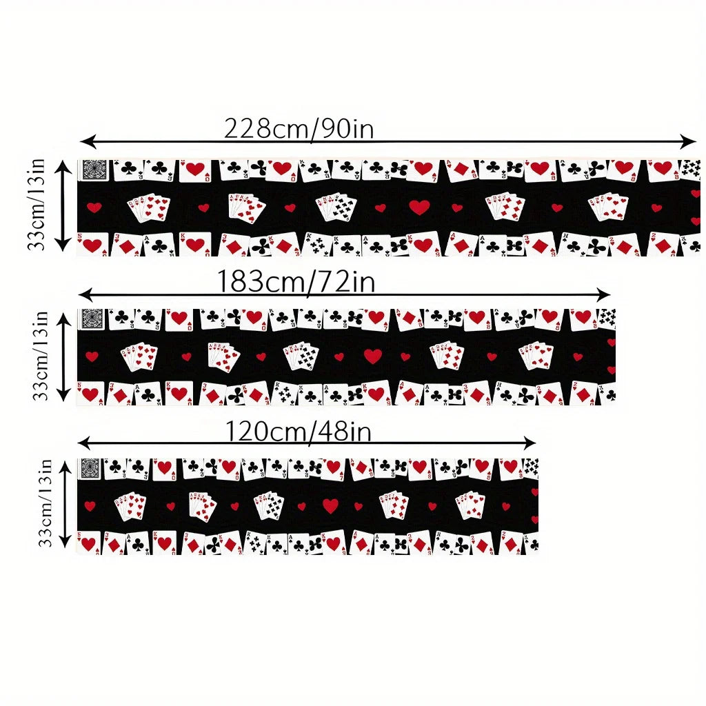 Poker Card Theme Table Runner Tablecover Poker Night Party Decoration Poker Card Birthday Party Supplies Home Dining Table Decor