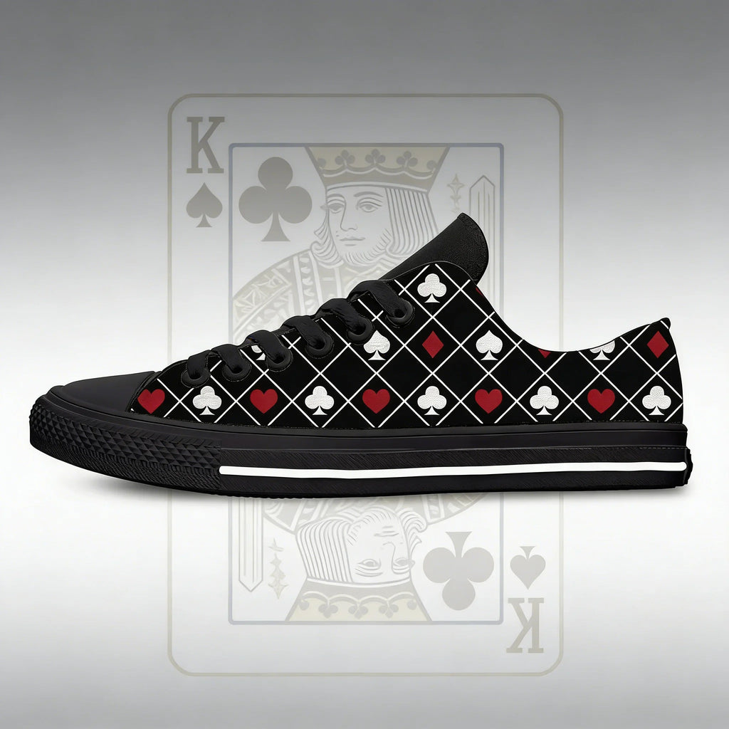 Cool Novelty Poker Card Sneakers baskets