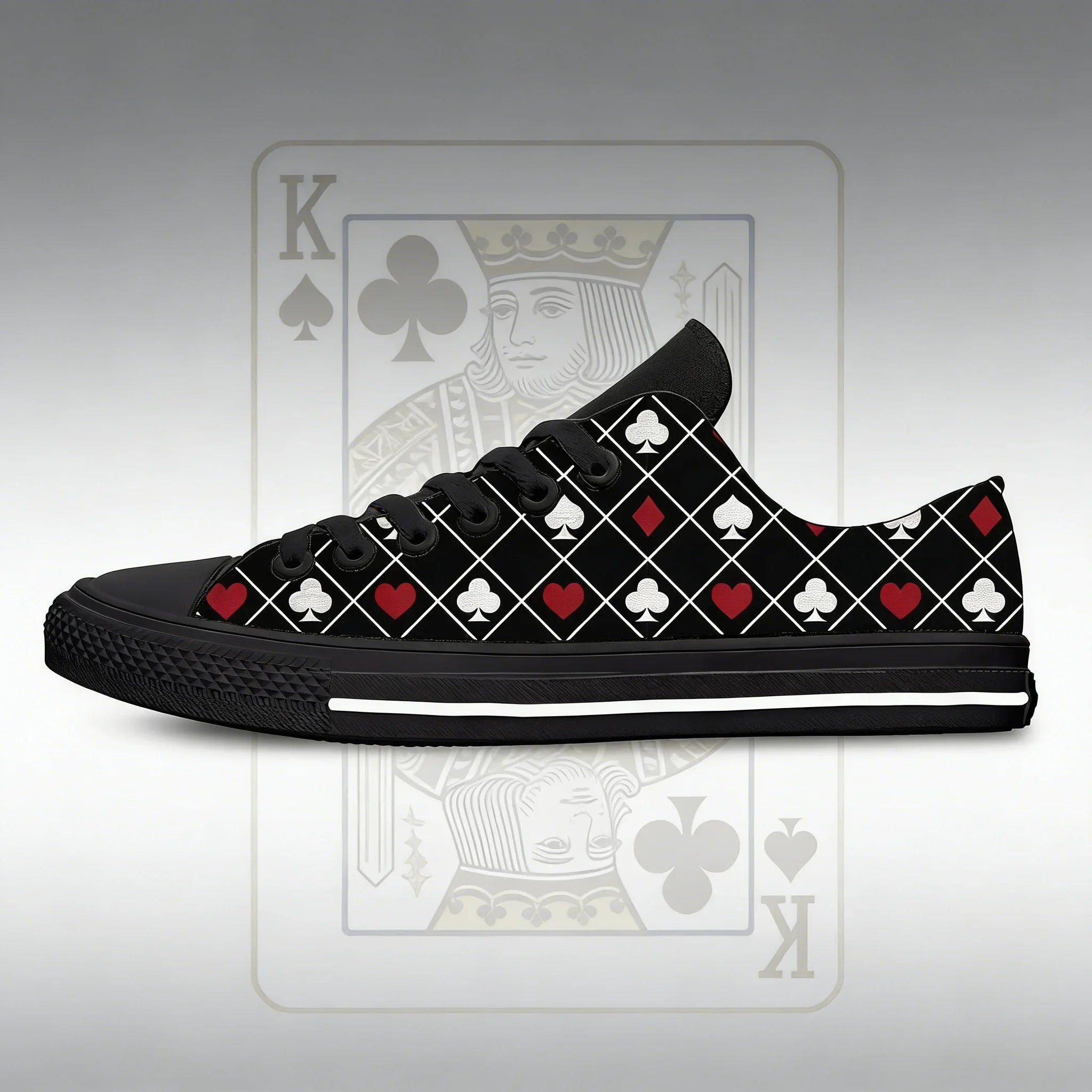 Cool Novelty Poker Card Sneakers baskets