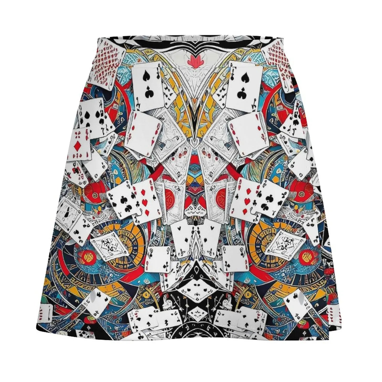 Playing Cards Casino The Gambler Skirt Summer  Y2K Casual A-line Skirts Cute Mini Skirt Ladies Graphic Oversized Skort Clothes