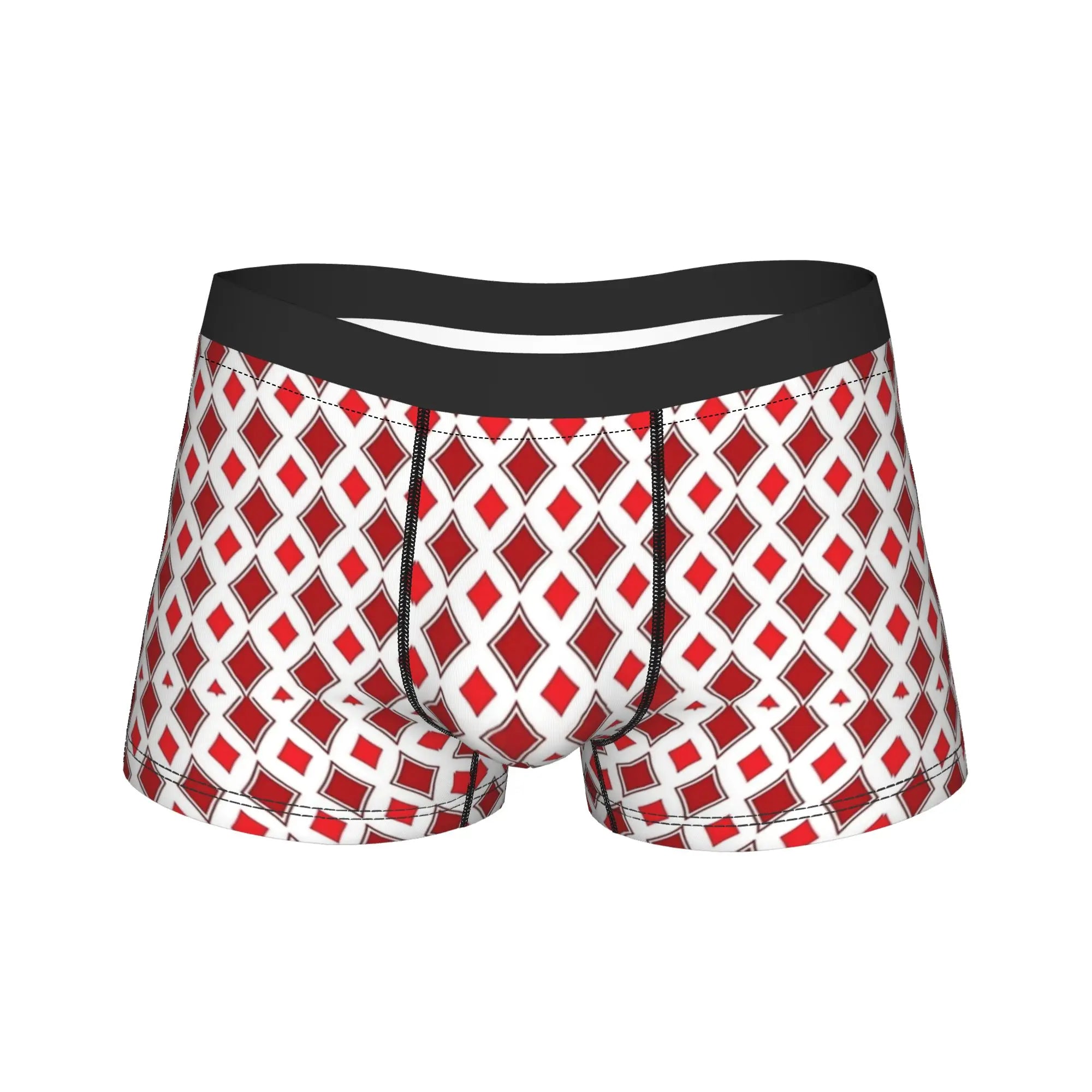 Playing cards suit symbols Underwear  Elastic Underpants Custom DIY Boxer Brief For Men 3D Pouch Plus Size Boxershorts
