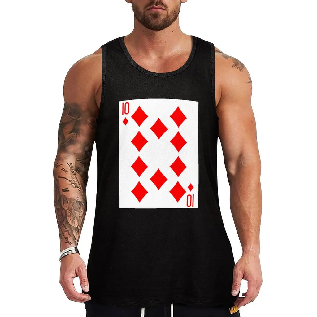 DIAMONDS - TEN Tank Top Casual Sleeveless Tank Top Loose Fit Daily Wear