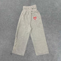 Y2k Poker Embroidered Double Waist Jogging Women's Pants Autumn Winter New American Gothic Hip Hop Men's Loose Sports Trousers