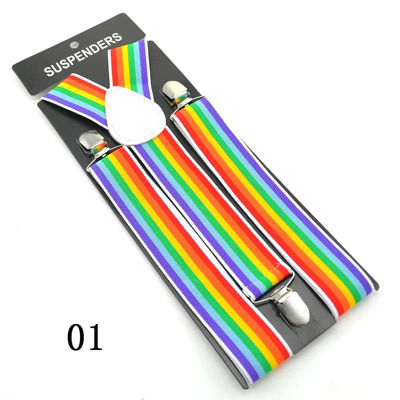 Suspenders pour Homme Clip-On Braces Elastic Suspender pour Trousers Pants Holder 3.5cm Ceinture Cartes à Jouer Poker Cards Braces Gallus