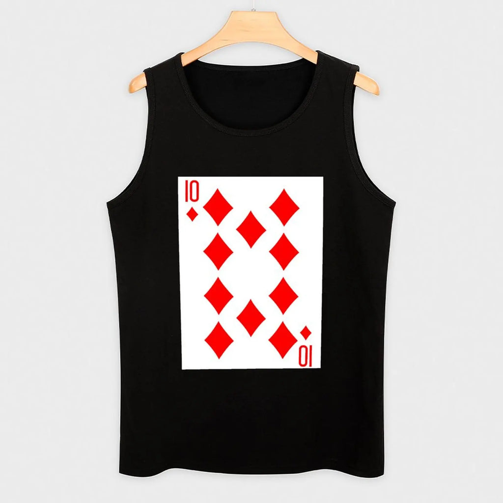 DIAMONDS - TEN Tank Top Casual Sleeveless Tank Top Loose Fit Daily Wear